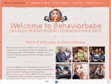 Tablet Screenshot of behaviorbabe.com
